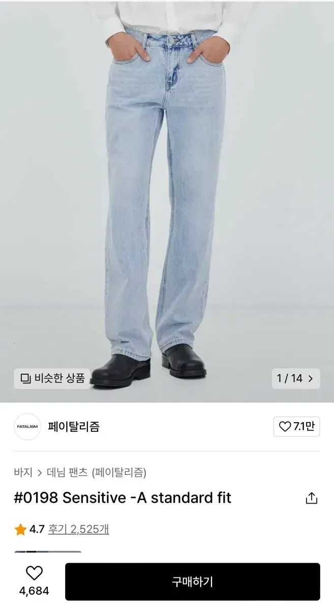 페이탈리즘 #0198 Sensitive A standard fit(46)